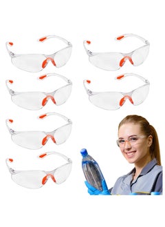 اشتري 12Pcs PC Transparent Safety Gles for Work Scratch Resistant Anti Fog Coating Safety Goggles Eye Protection for Woodworking Lab Work Mowing Yard Work Equipment Against Dust في الامارات