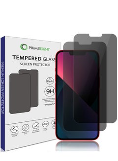 Buy PRIMEEIGHT iPhone 14 And iPhone 13 / 13 Pro Privacy Screen Protector 6.1 Inch Display - Ultra Thin 9H Hardness Tempered Glass iPhone 13/13 Pro Pack of 2 - Easy to Install HD Privacy Screen. in Saudi Arabia