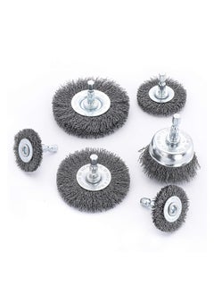 Buy Drill Wire Wheel Cup Brush Set, 6Pcs Coarse 0.010in Crimped Wires, Enhanced Durability with Thicken Face Width, 1/4In Hex Shank for Efficient Operation in UAE