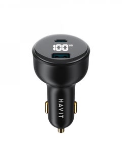 Buy HAVIT Dual port Car CHARGER USB-C 100w in Egypt