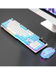 Buy RGB Backlit Mechanical Keyboard And 7-Color LED Gaming Mouse Combo Set in Saudi Arabia