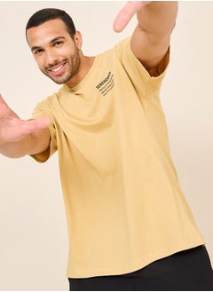 Buy Minimal Chest HD Text Slogan Oversized T-Shirt in Saudi Arabia