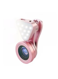 Buy 3 in 1 Clip on Optical Glass Lens HD 0.4X 0.6X Wide angle Lens 15X Macro lens with Rechargeable Flashlight in UAE