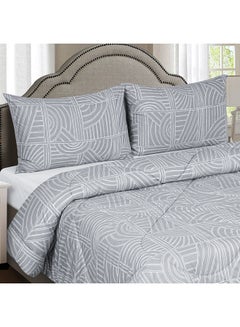 Buy Aurora Telavi 2-Piece Printed 124-Thread Count Cotton Pillow Cover Set 75 x 50 cm in Saudi Arabia