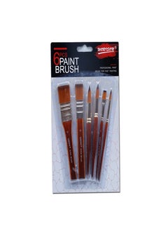 Buy WORISON 6pcs Nylon Hair Artist Paint Brush Set for Watercolor Brushes Professional in Egypt