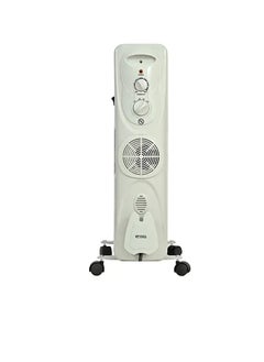 Buy General Supreme Oil Electric Heater, 13 Fins, 2800 Watt Distribution Fan, White in Saudi Arabia