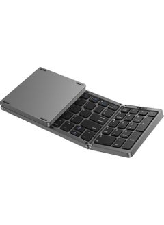 Buy Foldable Bluetooth Keyboard Folding Wireless Keyboard with Number Pad Multi-Device and Rechargeable Keyboard for iPad iPhone Android Windows Laptop Desktop Tablet and PC in Saudi Arabia