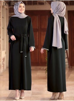 اشتري Women's Muslim Clothes Abaya Dress Robe Long Pan Prayer Clothes for Muslim Women Modest Islamic Dubai Abayas Outfits for Id al-Fitr Corban Festival في السعودية