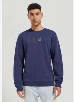 Buy Printed Crew Neck Sweatshirt in UAE