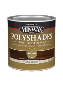 Buy Polyshades One Step Wood Stain and Polyurethane Finish Satin Espresso 0.5pt 213974444 in Saudi Arabia