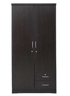 Buy MAF 2 Door Wooden Wardrobe, MAF-622 Cabinet,Cupboard Of Engineered Wood With 1 Lockable Drawer Perfect Modern Stylish Heavy Duty Color WG 50D x 80W x 190H in UAE