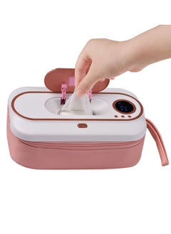 اشتري USB Rechargeable Baby Wipe Warmer, Smart Temperature Control&Wet Wipes Dispenser, 2 Modes, and 5000 mAh Battery Powered, Large Capacity Design, Portable Home, Travel, Camping Wet Wipe Heating Box في السعودية