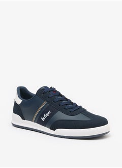 اشتري Men's Panelled Low Ankle Sneakers with Lace-Up Closure في الامارات