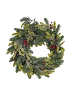 اشتري Gulf Flowers Christmas Garland – Ice Finish, Green for Holiday Tree & Home Decoration في الامارات