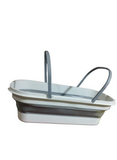 Buy Rectangular Silicone Bucket 55 * 25 Cm With Wheels And Two Handles (Multi-Purpose) in Egypt