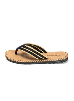 اشتري Men's Summer Flip-flops Wear Fashionable Casual Beach Shoes Khaki في الامارات