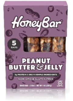 Buy Nuts Honey Bar Peanut Butter & Jam 40g X 5counts with 5g of Protein and Gluteen Free Low Sodium Vegetarian Source of Fiber and Low Saturated Fat in UAE