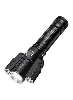 Buy 3 HEAD Flashlight 8000 Lumens Rechargeable, Zoomable, 4 Modes, IPX6 Waterproof Ultra Bright Hand Torch Flashlight for Comping Outdoor Emergency in UAE