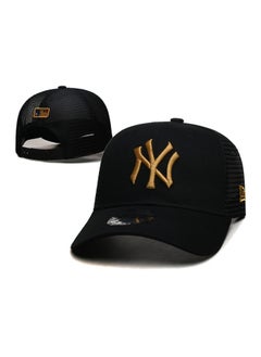 Buy New Era 9Fort New York Yankees Baseball Hat Duck billed Hat Pointed Hat Sun Hat Pure Cotton Breathable Mesh Panel Men's and Women's Hat Baseball Outdoor Black in UAE