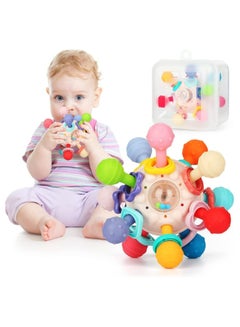 اشتري Teething Toys,Baby Sensory Teether Toys for Babies 6-12 Months, Baby Teething Toys Newborn Chew Toys, Teething Ball Rattle Teethers Toys Grasping Activities Baby Toys Gift في السعودية