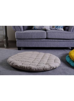 Buy Roxy Round Floor Cushion Beige 100Cm in UAE