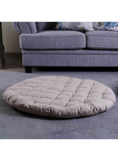 اشتري Roxy Round Floor Cushion Beige 100Cm في الامارات