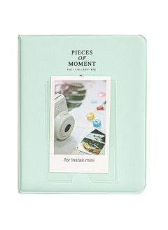 اشتري 64 Pockets Photo album for with Fujifilm Instax Mini 12 11 9 8+ 8 7s 25 26 50s 70 90/ Instant Printer Film Instant Camera & Name Card- Mint Green في الامارات