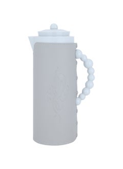 Buy Light Gray Leather Thermos 1 Liter in Saudi Arabia