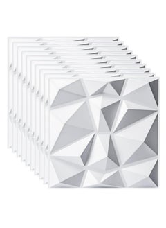 Buy 3D Wall Panels (10PCS), 30CM x 30CM PVC Waterproof Wall Panel Diamond Textured Modern Decor Wall Tiles Accent Wall Panels for Living Room Bedroom Hotel Office in Saudi Arabia