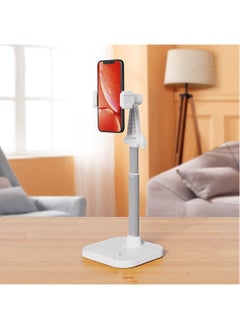 Buy Mobile Desktop Stand, Pull-up Selfie Telescopic Stand, Metal Live Streaming Stand, Rotating Lazy Person Prone Shooting Stand, White in Saudi Arabia