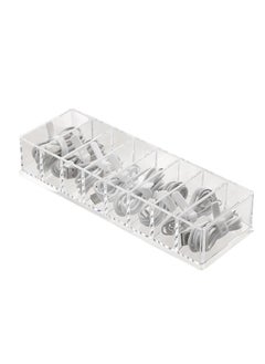 اشتري Clear Cable Storage Box,Cable Organizer Box With Removable Partition With 10 Wire Ties في الامارات