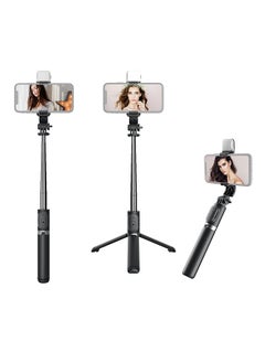 اشتري Multifunctional Wireless BT Selfie Stick Portable Extendable Tripod Stand with Fill Light 104.5cm Max. Length Remote Control for Vlog Video Shooting Group Photo Selfies Live Stream في الامارات