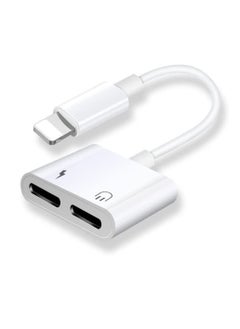 Buy 2 In 1 Headphone Adaptor Charger For Apple iPhone/iPad in UAE