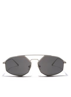 اشتري POIRET - La French Collection Men Gray Sunglasses - Frame Material: Metal - Lens Color: Gray- Frame Color: Silver - Full Rim في الامارات