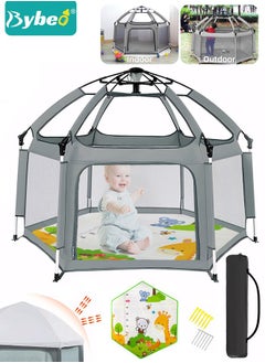 Buy Baby Folding Outdoor Playard With Travel Bag and Safety Lock in UAE