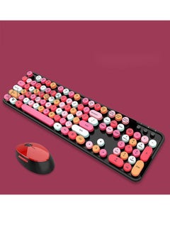 Buy Wireless Keyboard Mouse Color Girl Punk Keyboard Office Suite in UAE