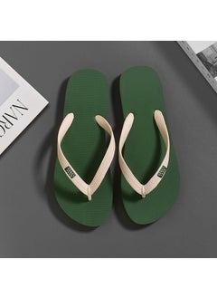 Buy 2023 Mens Summer Slides Non-slip Sport Sandals Beach Flip-Flops 2588 Green beige in Saudi Arabia