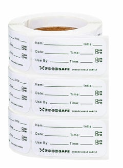 اشتري Food Storage Labels, Adhesive Removable Food Labels, 750 Pcs Food Storage Freezer Sticker, for Home Restaurant Food Date Safe Supplies - 250 Labels Per Roll, 3 Rolls في الامارات