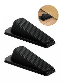 Buy Door Stopper Set Slip Resistant Heavy Duty Design Doorstops Work on All Surfaces Carpet Floors 2 Pcs in Saudi Arabia