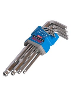 Buy 9-Pieces CR-V Ball Point Hex Key Tool Set in UAE