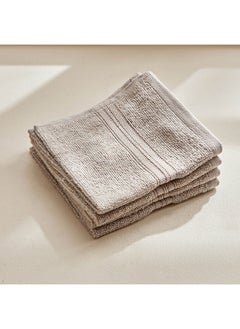 Buy Essential Carded 4-Piece Face Towel Set 30 x 30 cm in UAE