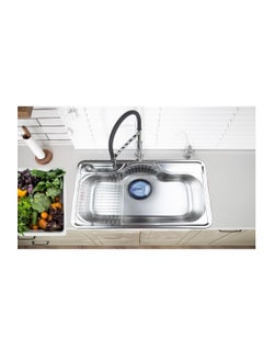 Buy Stainless Steel Kitchen Sink, Size : 85 X 51cm. (with Drain Kit) in Saudi Arabia