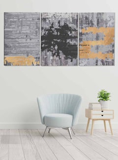 Buy Set Of 3 Framed Canvas Wall Arts Stretched Over Wooden Frame Hand Drawn Triptych Abstract Paintings For Home Living Room Office Decor in Saudi Arabia