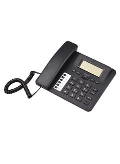 اشتري Black Corded Phone Desk Landline Phone Telephone DTMF/FSK Dual System Support Hands-Free/Redial/Flash/Speed Dial/Ring Volume Control Built-in IC Chip High Quality Sound Real-time Date في السعودية