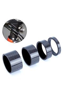 اشتري 4 Pcs Bike Headset Spacer Washer Full Carbon Fiber Bicycle Stem Headset Spacer Fit 1 1/8-Inch Bike في السعودية