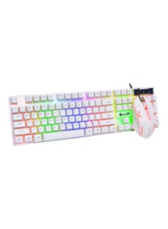 Buy Wired Keyboard And Gaming Mouse Combo White in Saudi Arabia
