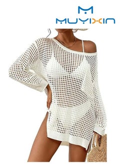 اشتري Women Crochet Knitted Beach Outfits Cover Up Swimsuit في السعودية