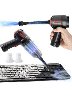 اشتري Compressed Air Duster & Mini Vacuum Keyboard Cleaner 3-in-1, New Generation Canned Air Spray, Portable Electric Air Can, Cordless Blower Computer Cleaning Kit في السعودية