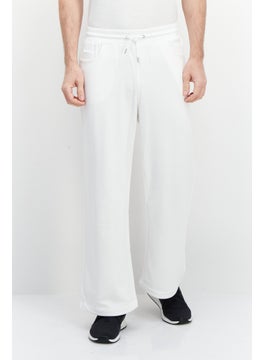 اشتري Men Regular Fit Solid Sweatpants, White في السعودية