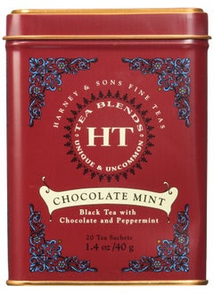 Buy Harney And Sons Chocolate Mint, Flavored Black Tea - 20 Sachets Per Tin in UAE